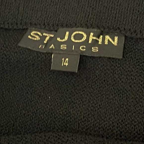 St. John Basics Mid-Length Skirt in Black size 14 - Picture 6 of 9
